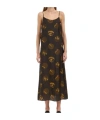 Uma Wang Anaya Brown Sleeveless Dress With Round Neck And All-over Motif In Viscose Blend Woman In Multi