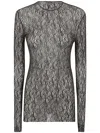 Uma Wang Side Slit Top Woman Black In Polyamide In Dark Grey