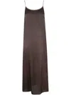Uma Wang Brown Silk Anaya Dress In Brown