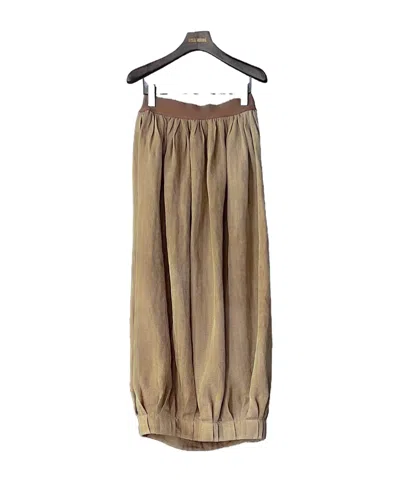 Uma Wang Simple Middle Skirt In Brown