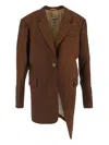 Uma Wang Single-breasted Blazer In Brown