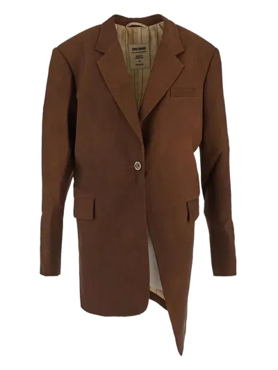 Uma Wang Single-breasted Blazer In Brown