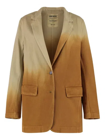 Uma Wang Single Breasted Tailored Blazer Jane In Brown