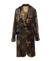 Uma Wang Longline Velvet Effect Jacket With Notched Lapel In Black