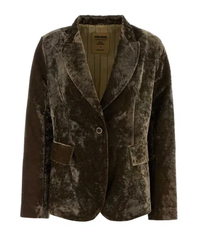 Uma Wang Single-breasted Suit Jacket In Green
