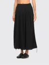 Uma Wang Midi-length Flared Skirt With Hook And Button Closure In Black
