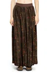 Uma Wang Woman Brown Skirts In Multicolor