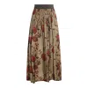 Uma Wang Pomegranate-print Elastic-waist Trousers In Brown