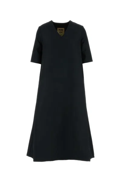 Uma Wang Apostle Dress In Polyester Slate In Black