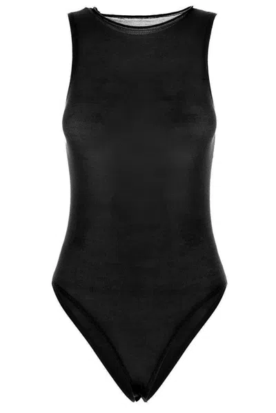 Uma Wang Sheer-bodysuit In Black