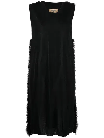 Uma Wang Sleeveless Midi Dress In 黑色