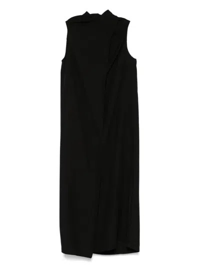 Uma Wang Sleeveless Midi Dress In Black