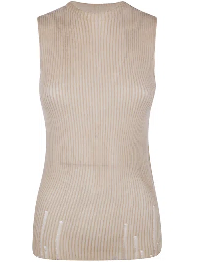 Uma Wang 'sleeveless Sweater' In Brown