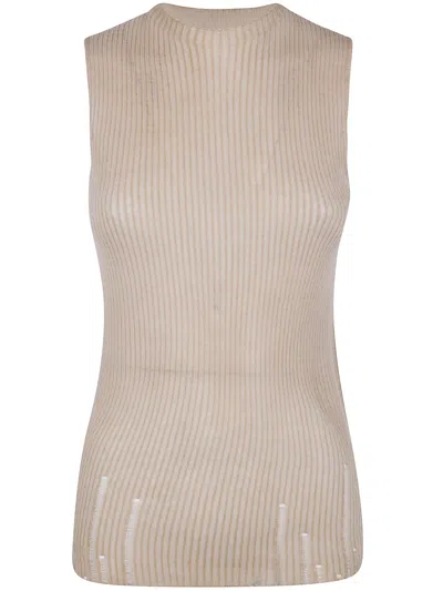 Uma Wang Sleeveless Sweater In Neutral
