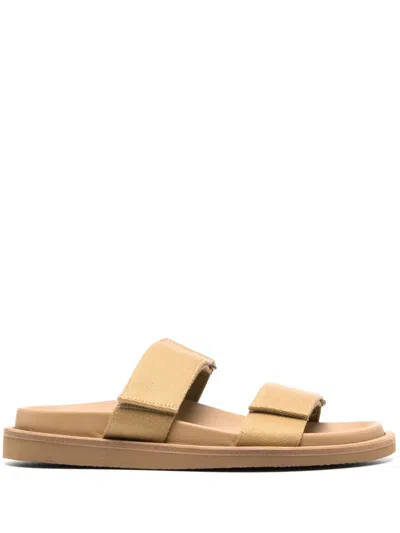 Uma Wang Slip-on Touch-strap Sandals In Brown