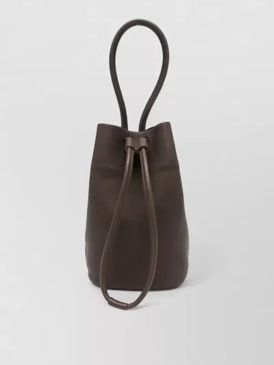 Uma Wang Small Bucket Bag Smooth Top Handle Strap