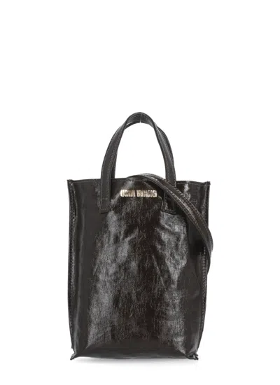 Uma Wang Small Case Canvas Bag In Brown