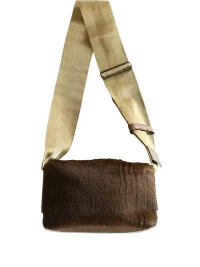Uma Wang Small Leather Shoulder Bag In Brown