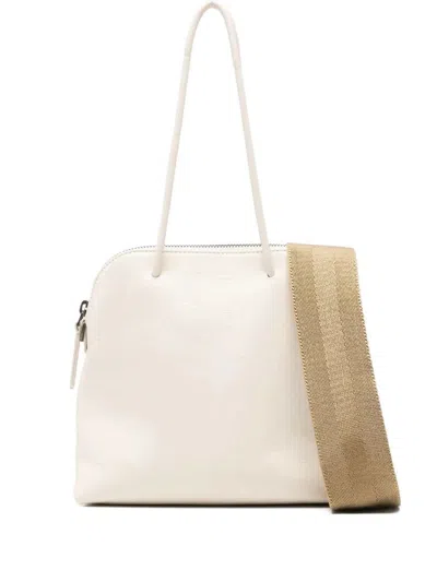 Uma Wang Small Leather Shoulder Bag In White