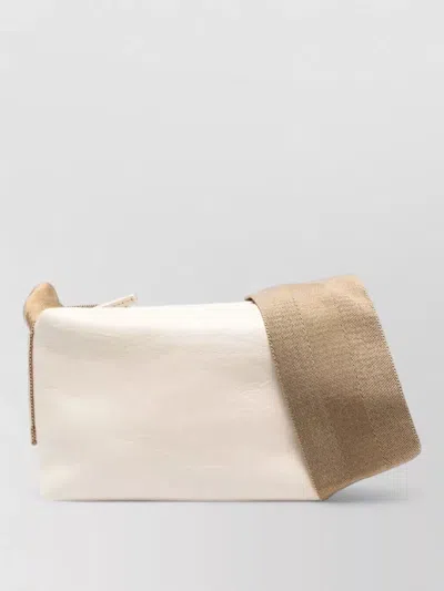 Uma Wang Small Rectangular Belt Bag Contrast Strap In Black