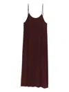 Uma Wang Spaghetti Strap Maxi Dress Daya In Burgundy