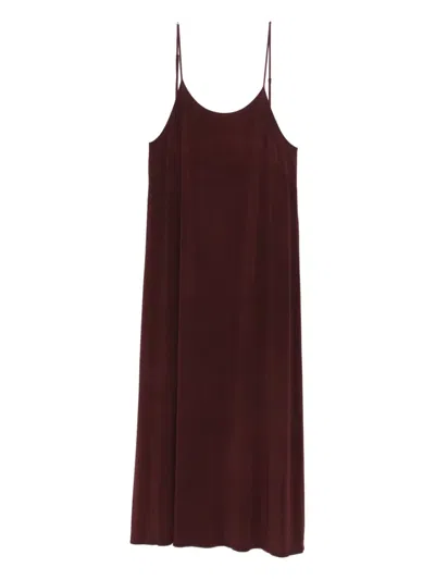 Uma Wang Spaghetti-strap Slip Maxi Dress In Burgundy