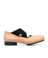 Uma Wang Suede Ballet Flats In Nude
