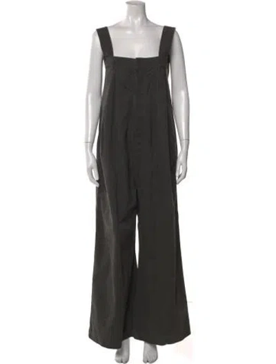 Pre-owned Uma Wang Square Neckline Jumpsuit In Gray