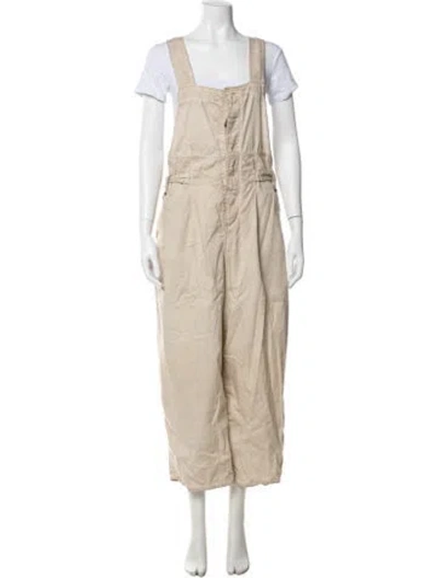 Pre-owned Uma Wang Square Neckline Overalls In Neutrals