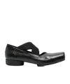 Uma Wang Square Toe Ballet Flats In Bright Black