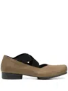 Uma Wang Square Toe Cross-strap Ballet Shoes In Green