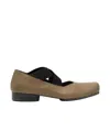 Uma Wang Square Toe Cross-strap Ballet Shoes In Brown