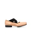 Uma Wang Ballerina Square Toe Elasticated Pumps In Nude