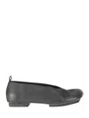 Uma Wang Square-toe Leather Ballerina Shoes In Gray