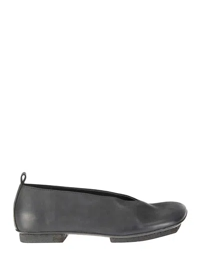 UMA WANG SQUARE-TOE LEATHER BALLERINA SHOES