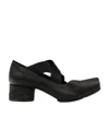 Uma Wang Lace-up Block Heel Shoes In Black