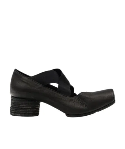 UMA WANG SQUARE-TOE LEATHER BALLERINA SHOES