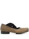 Uma Wang Square Toe Cross-strap Ballet Shoes In Brown