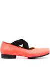 Uma Wang Square-toe Leather Ballerina Shoes In Pink