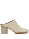 Uma Wang Heeled Mules In Neutrals