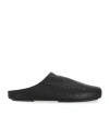 Uma Wang Square Toe Slip-on Slippers In Black