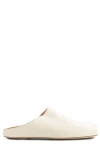 Uma Wang Square-toe Leather Slippers In White