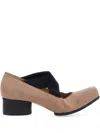 Uma Wang Pink Ballet Flats With Square Toe And Medium Heel In Suede Woman In Brown