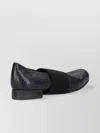 Uma Wang Square Toe Textured Finish Ballerina Shoes In Blue
