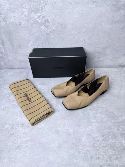 Uma Wang Square-toed Ballet Flats In Black