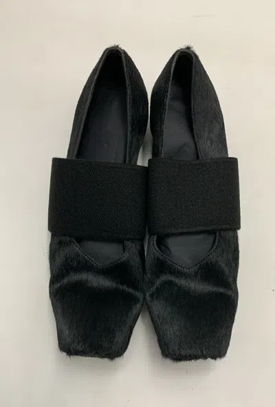 Uma Wang Square-toed Ballet Shoes In Black