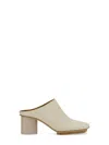 Uma Wang Square-toe Leather Mules In Neutral