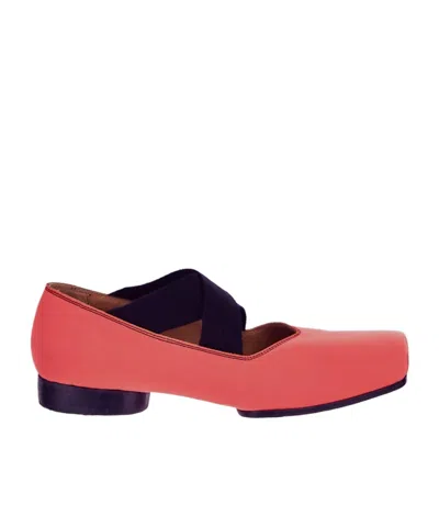 Uma Wang Square-toed Ballet Shoes In Red