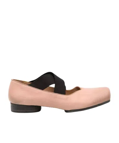 Uma Wang Square-toed Cross-strap Ballet Shoes In Pink