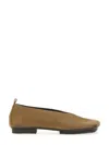 Uma Wang Lace-up Ballet Shoes Squared Toe In Brown